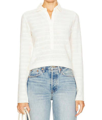 Rag & Bone - Julia Open Knit Polo Shirt