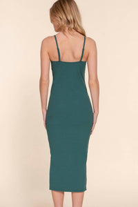 Active Usa - Button Down Ribbed Cami Midi Dress