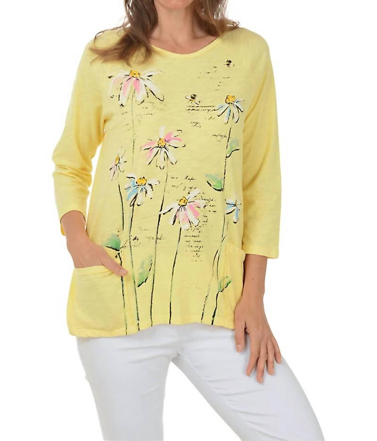 Jess & Jane - Lola Crew Neck 3/4 Sleeve Top