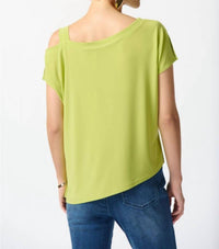 Joseph Ribkoff - Asymmetric Cold Shoulder Strap Top