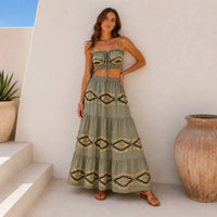 Mystery Resort - Santorini Mosaic Maxi Skirt Set