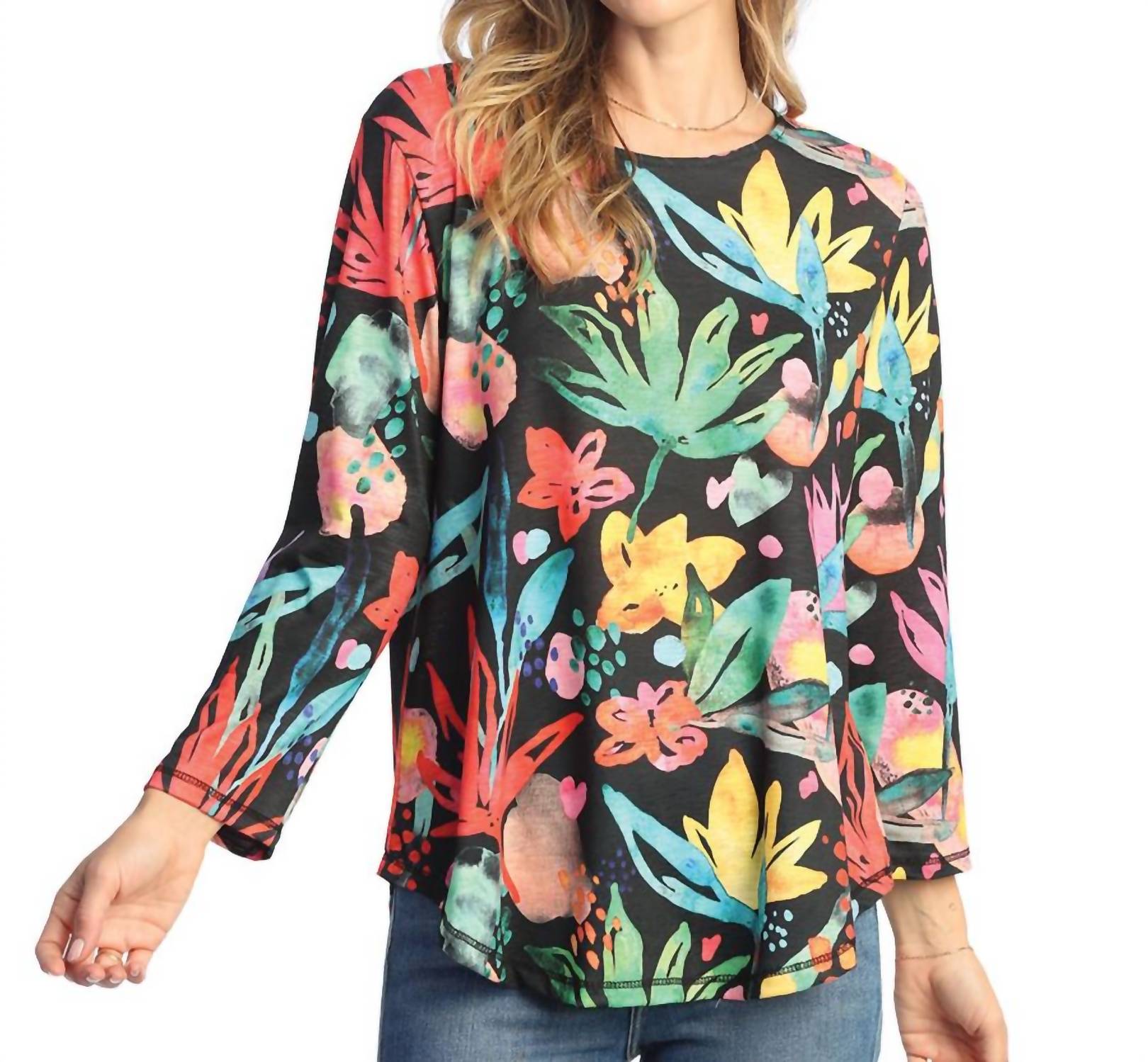 Jess & Jane - Vivid Round Neck Top
