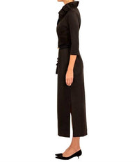 GRETCHEN SCOTT Ruffneck Maxi Dress - Plus in black - women's dress - detail view