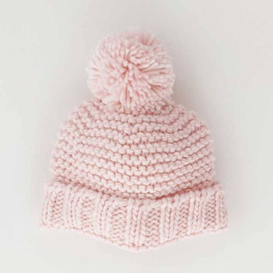Huggalugs - Baby Girls Pom Pom Hat