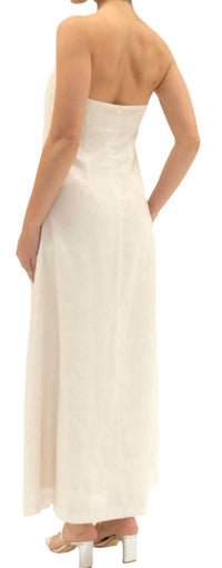 Fore Collection - Strapless A Line Tiger Lily Maxi Dress