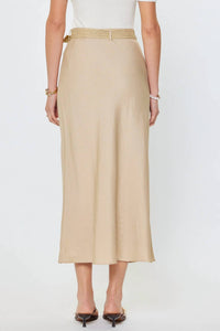 Current Air - Crystal Linen Blend Midi Skirt