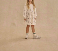 Rylee + Cru Raglan Dress in white 1 - kids' dress