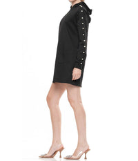 Why Dress - Light Lyocell Front Pocket Pearl Hoodie Dress