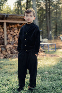 Mini Nod - Boys Velour Sweater