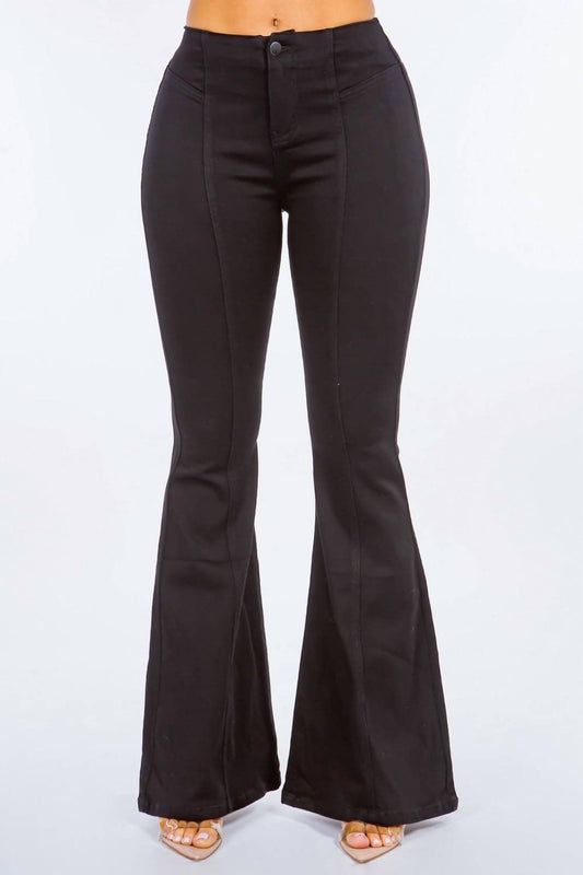 American Bazi - High Waist Pull On Flare Jeans