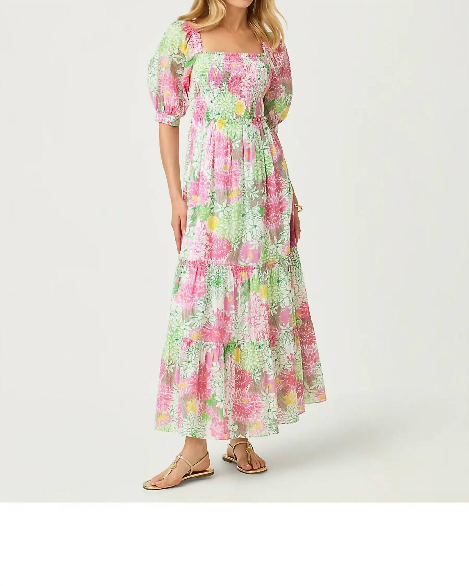 Lilly Pulitzer - Hadly Short Sleeve Smocked Maxi Dress