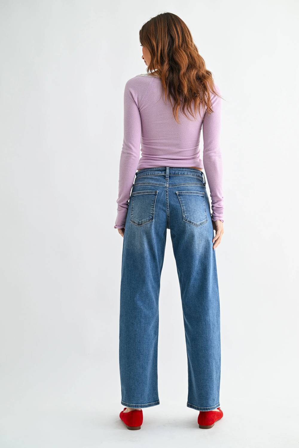 Just Black Denim - Bowed Straight Leg Jean