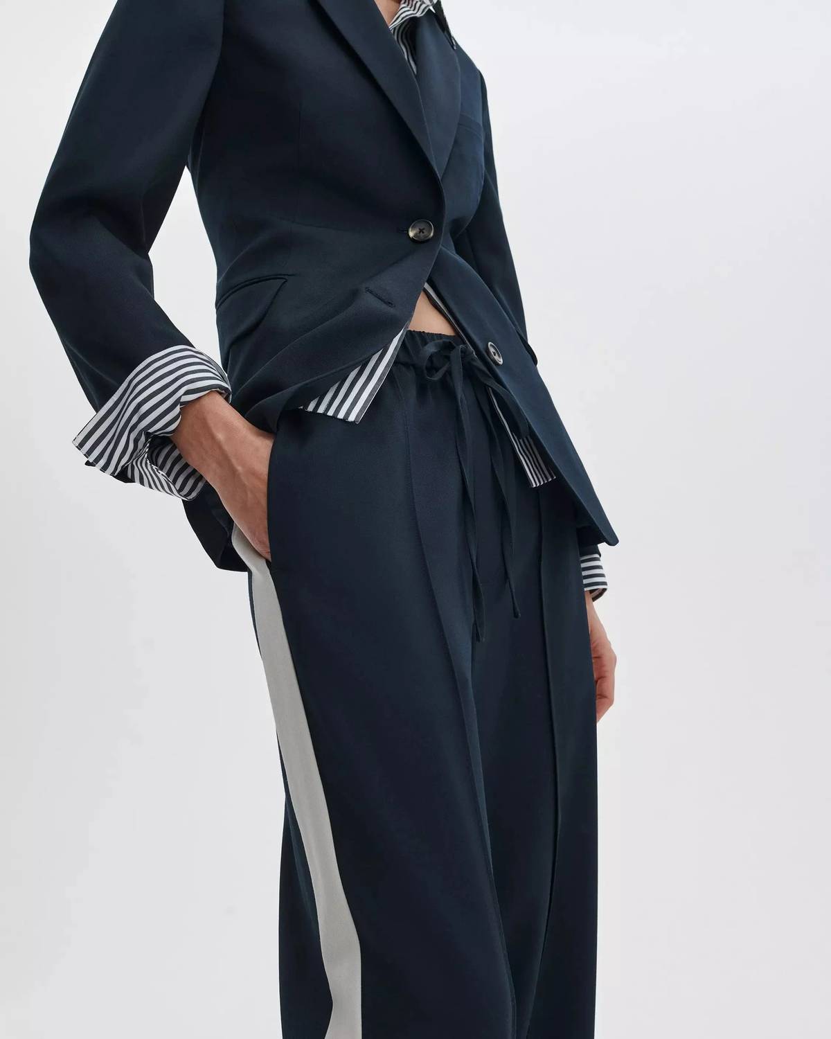 Rag & Bone - Siena Wool Side Stripe Pants