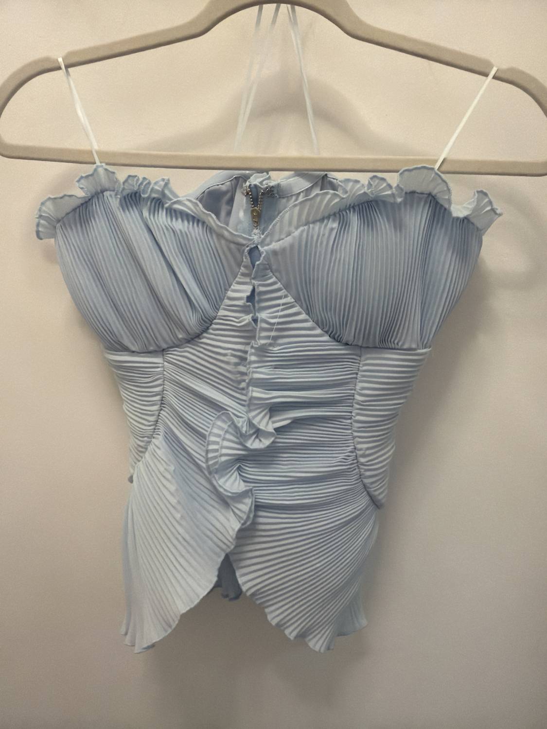 Edit By Nine - Pleated Woven Bustier Top