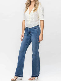 Judy Blue - High Waist Control Top Release Hem Slim Boot Jean - Plus