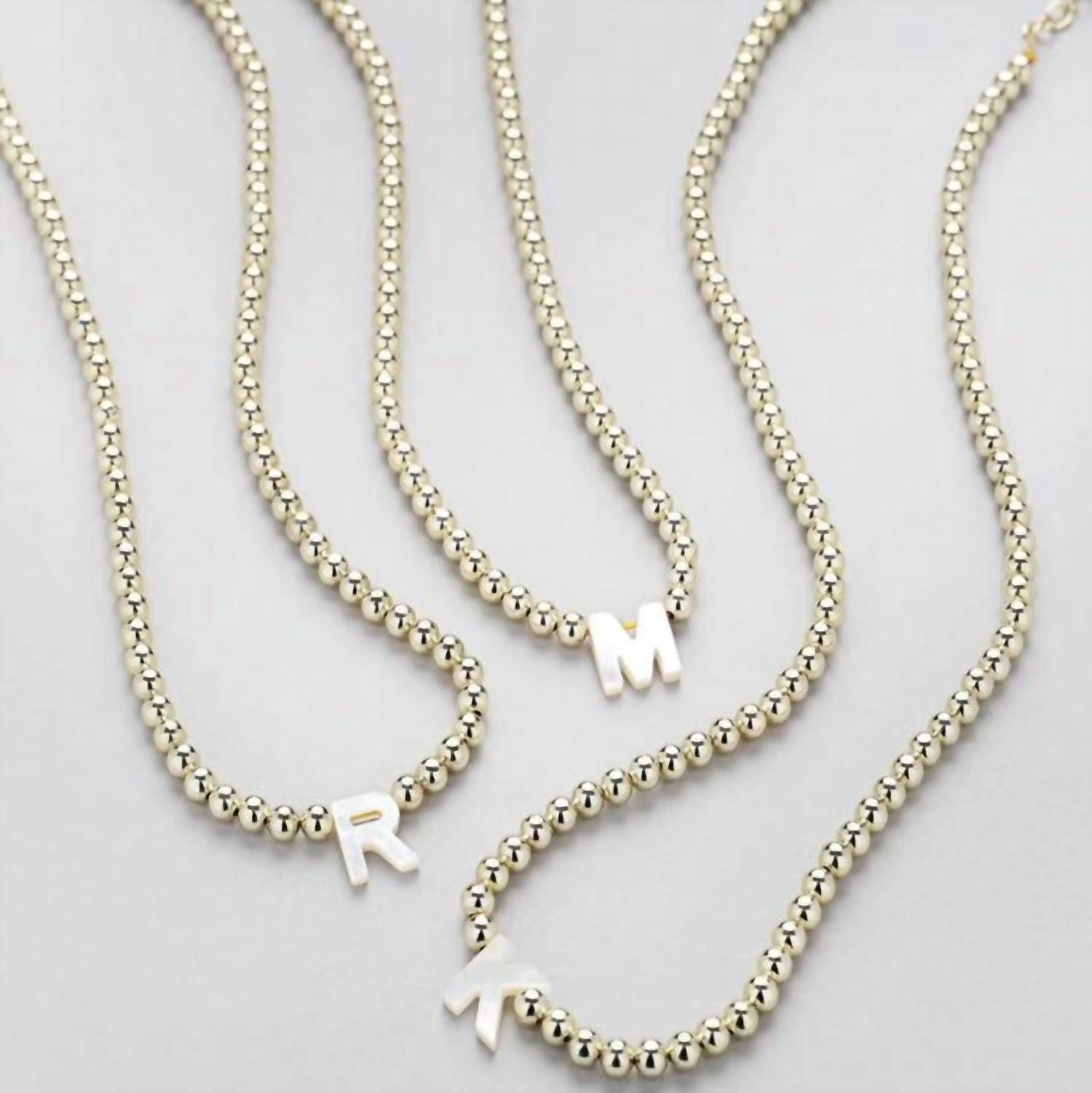 Natalie Wood Designs - Women's Bead Initial Necklace