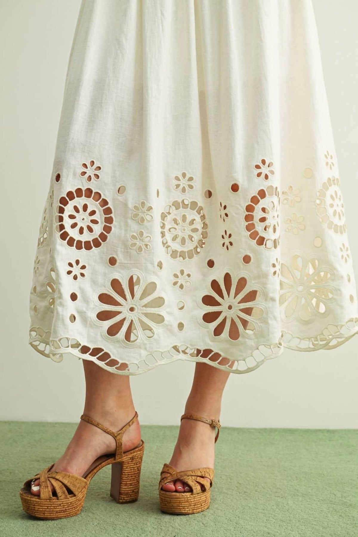 Miou Muse - Carolina Embroidered Skirt