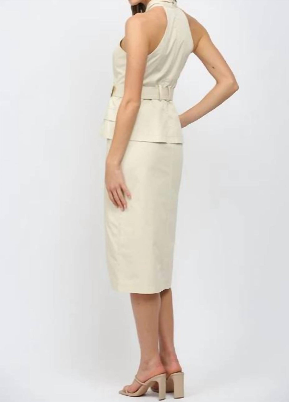 Fate - Belted Midi Dress