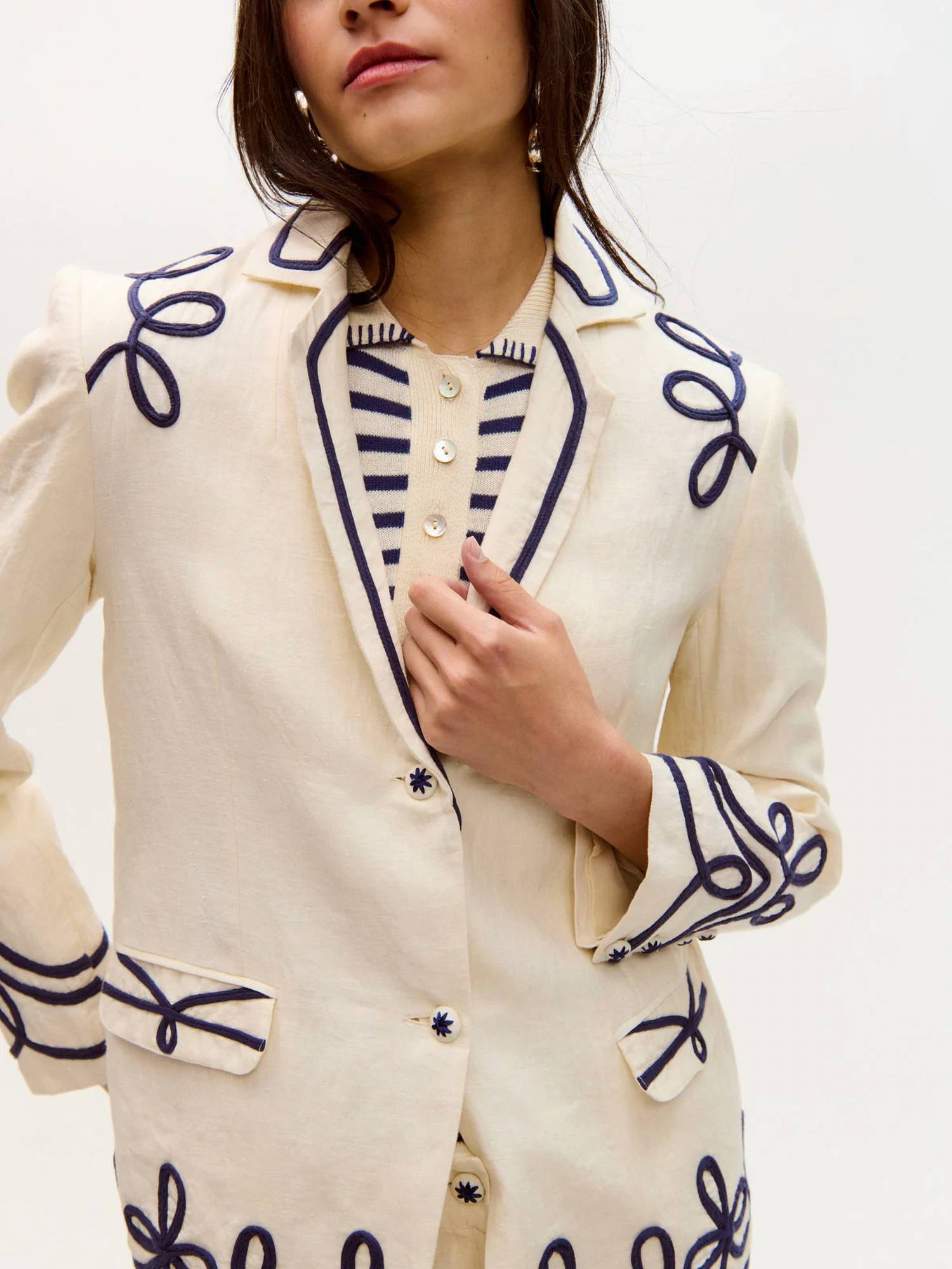 Carolina K - Vera Embroidered Blazer