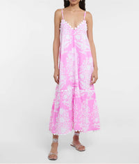 Juliet Dunn - Palladio Print Sash Bow Back Midi Dress