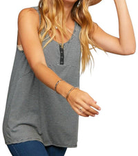 Haptics - STRIPE SNAP TOP TANK TOP
