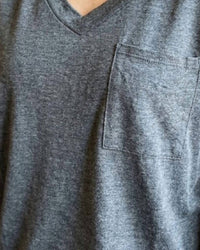 Blumin Basic Oversized Fit Tee in charcoal - women's t-shirt - alternate view