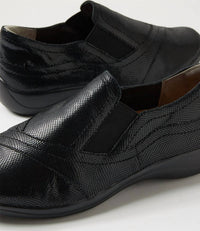 Ziera Women's Java Xf Sneaker in black lizard shine leather - women's sneaker - view 6