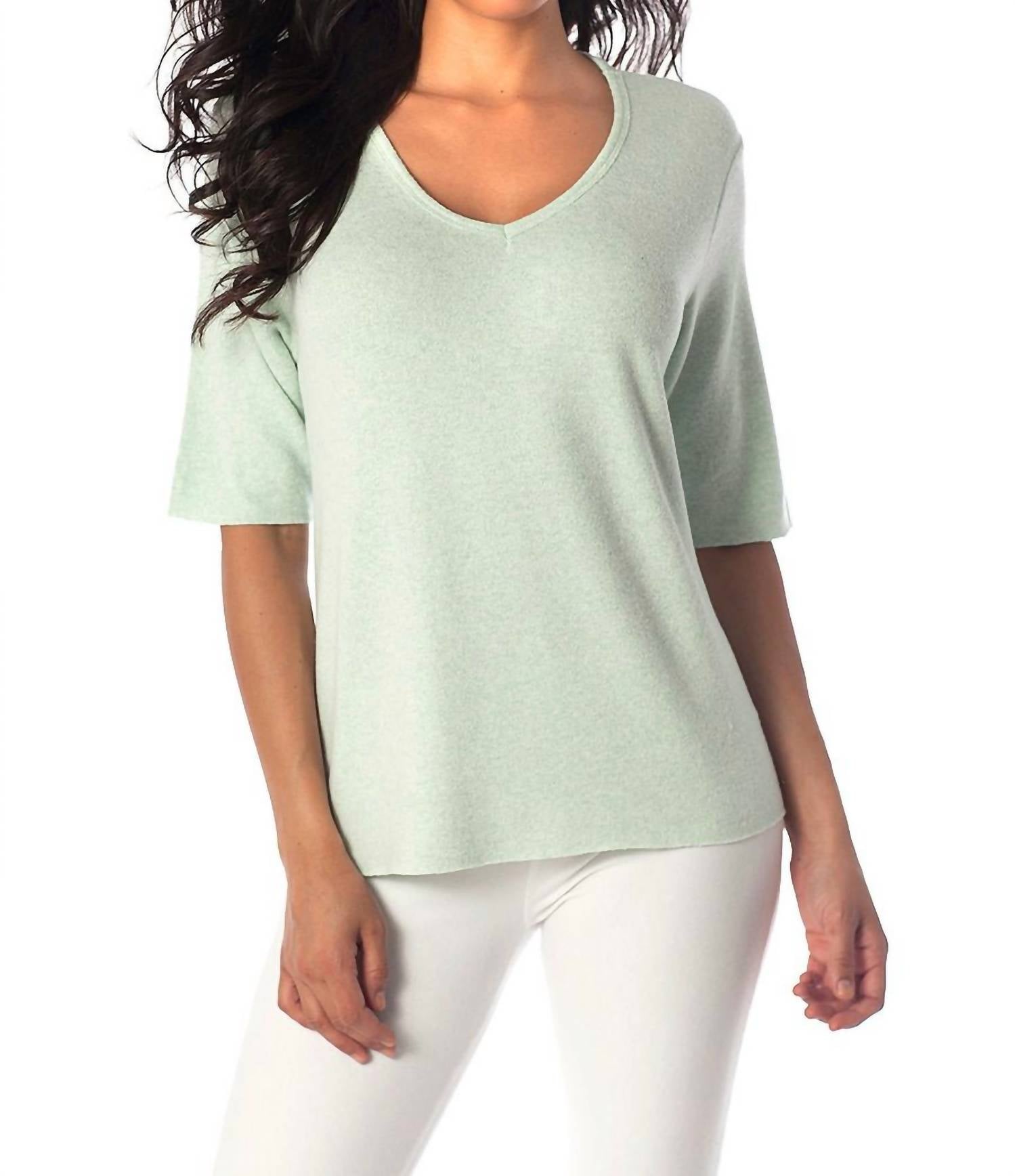 Jacqueline Kashmira V-Neck Short Sleeve