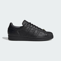 adidas Men's Carbon Low Top Leather Comfort Lace Up Sneaker in black - men's sneaker - detail view