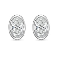Diana M Jewels - Women's Oval Lab-grown Diamond Stud Earrings (2.00 Tcw) - Classic