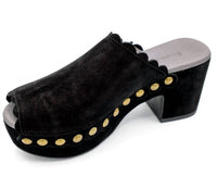CHOCOLAT BLU Women's Genessis platform clog in black - women's shoe - detail view