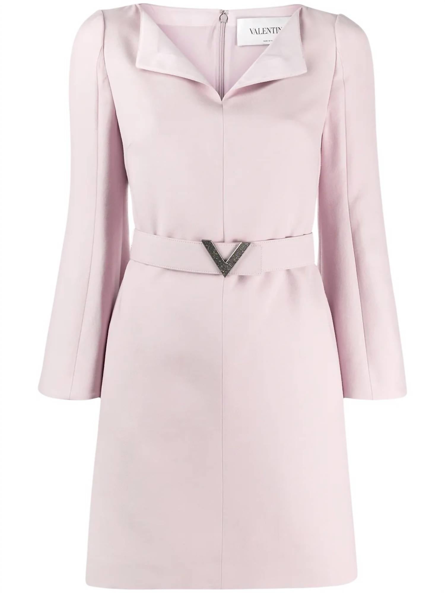 Valentino - V Pavé Belted Mini Dress