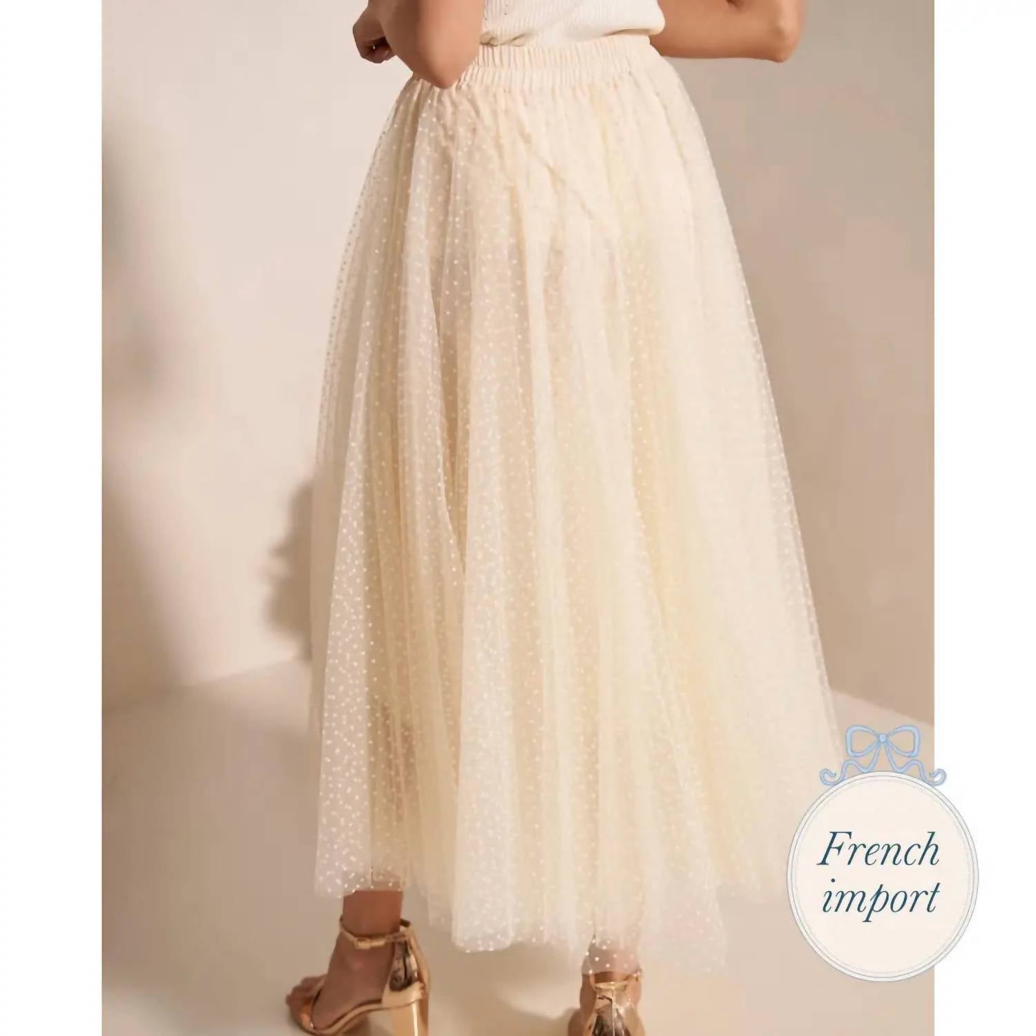 Choklate Paris - Women's Aria Tulle Plumetis Skirt