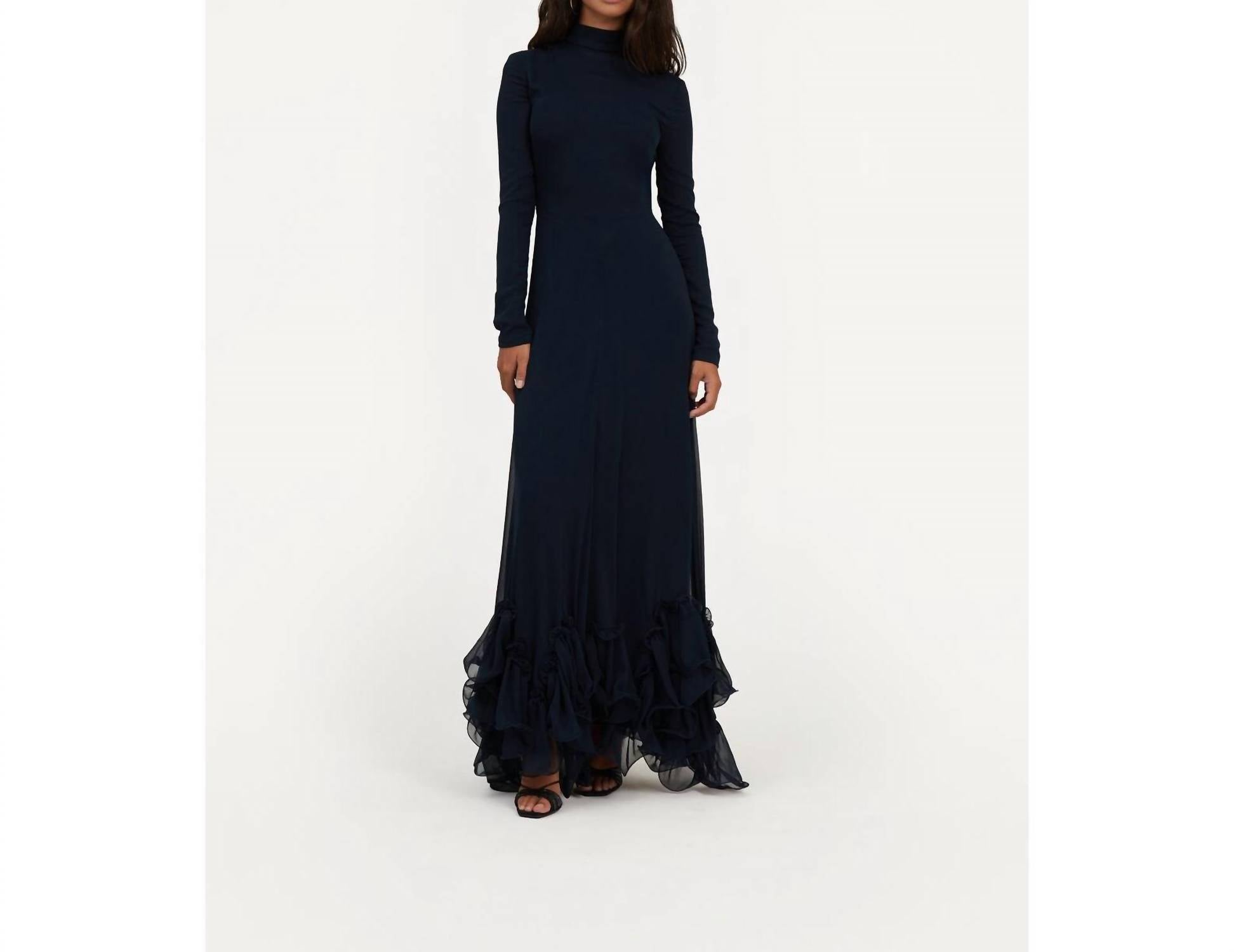 Rotate - Chiffon Maxi Ruffle Dress