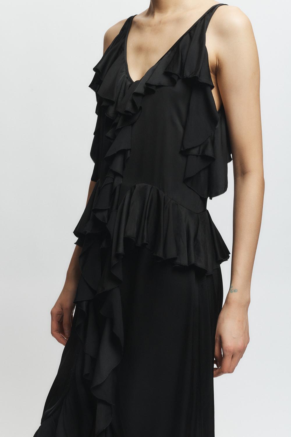 Saint Art - Gavin Ruffled Viscose Dress