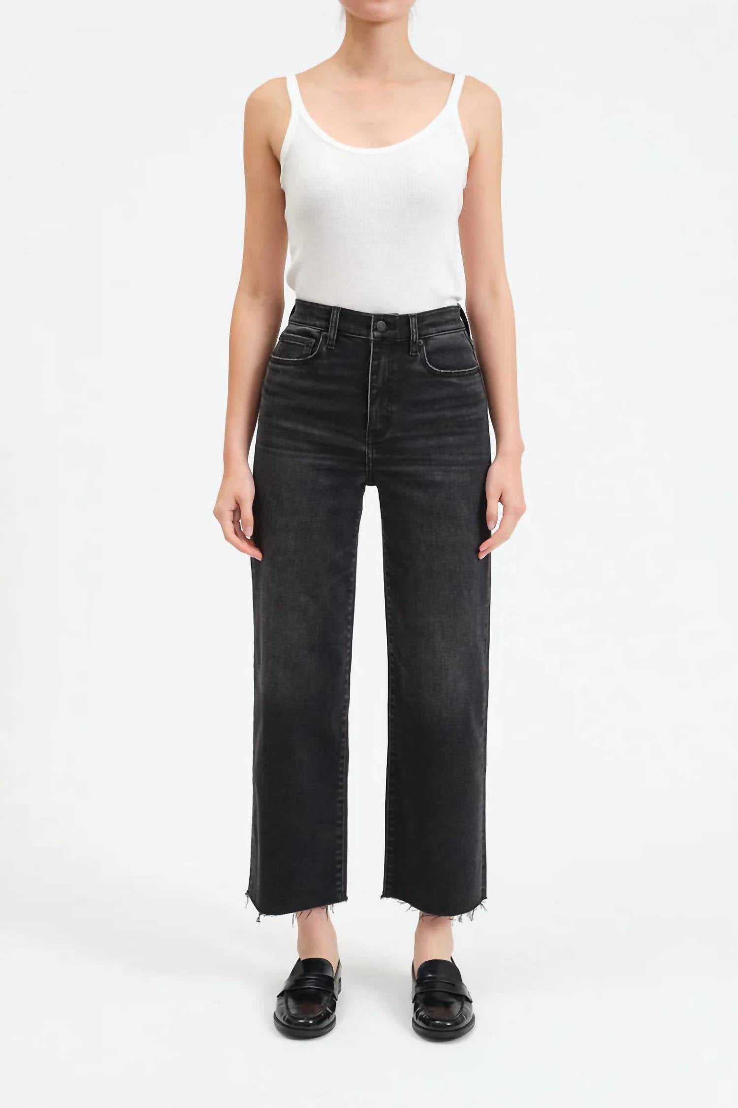 DAZE Pleaser High Rise Wide Ankle Jeans in twilight - women's jeans