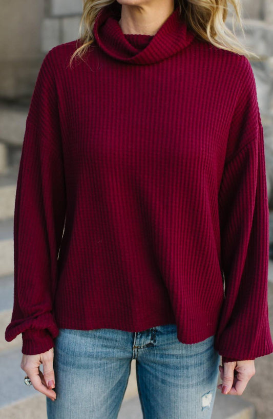 Klara Waffle Turtleneck Sweater