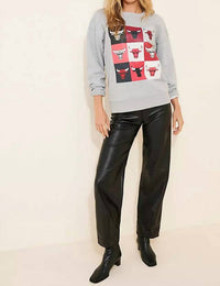 TEREZ Chicago Bulls Technicolor Crewneck Sweatshirt in gray - women's top