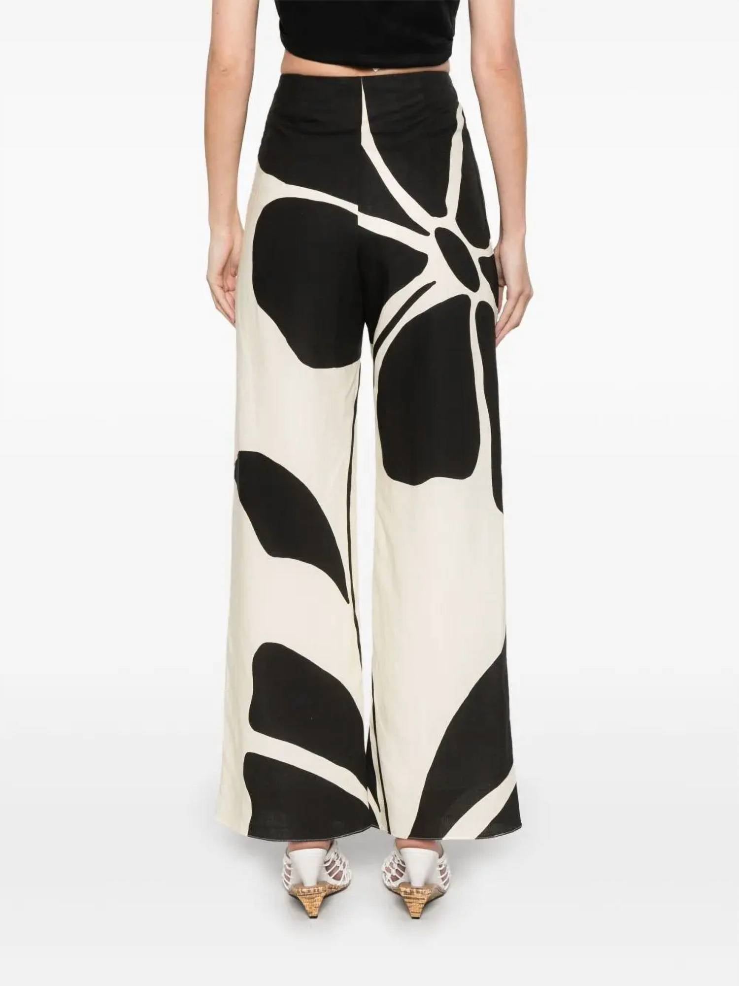 Cala de la Cruz India Pants in camellia bw - women's pants - alternate view