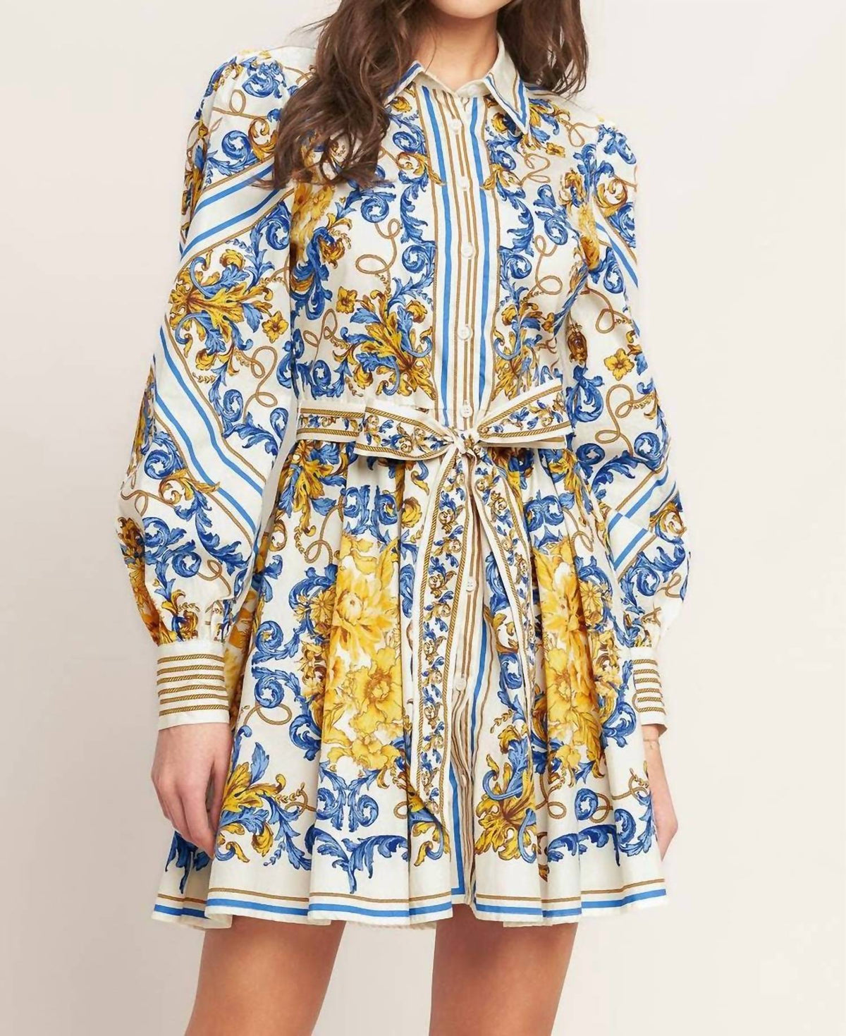 Flying Tomato - Printed Woven Mini Dress