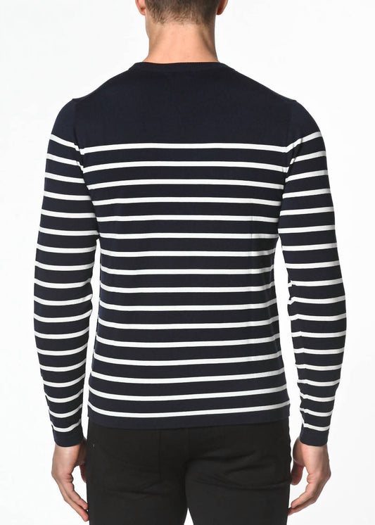 Postmarc - Long Sleeve Stripe Knit Sweater