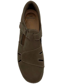 EARTH Women's Penny Adjustable Slip-ons in mushroom nubuck - women's flats - alternate view