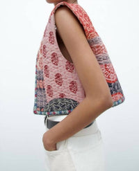 Pink Ripple - Print Quilted Vest