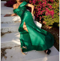 Terani Couture - Mother Of The Bride Wedding Pleated Slit Premium Dress