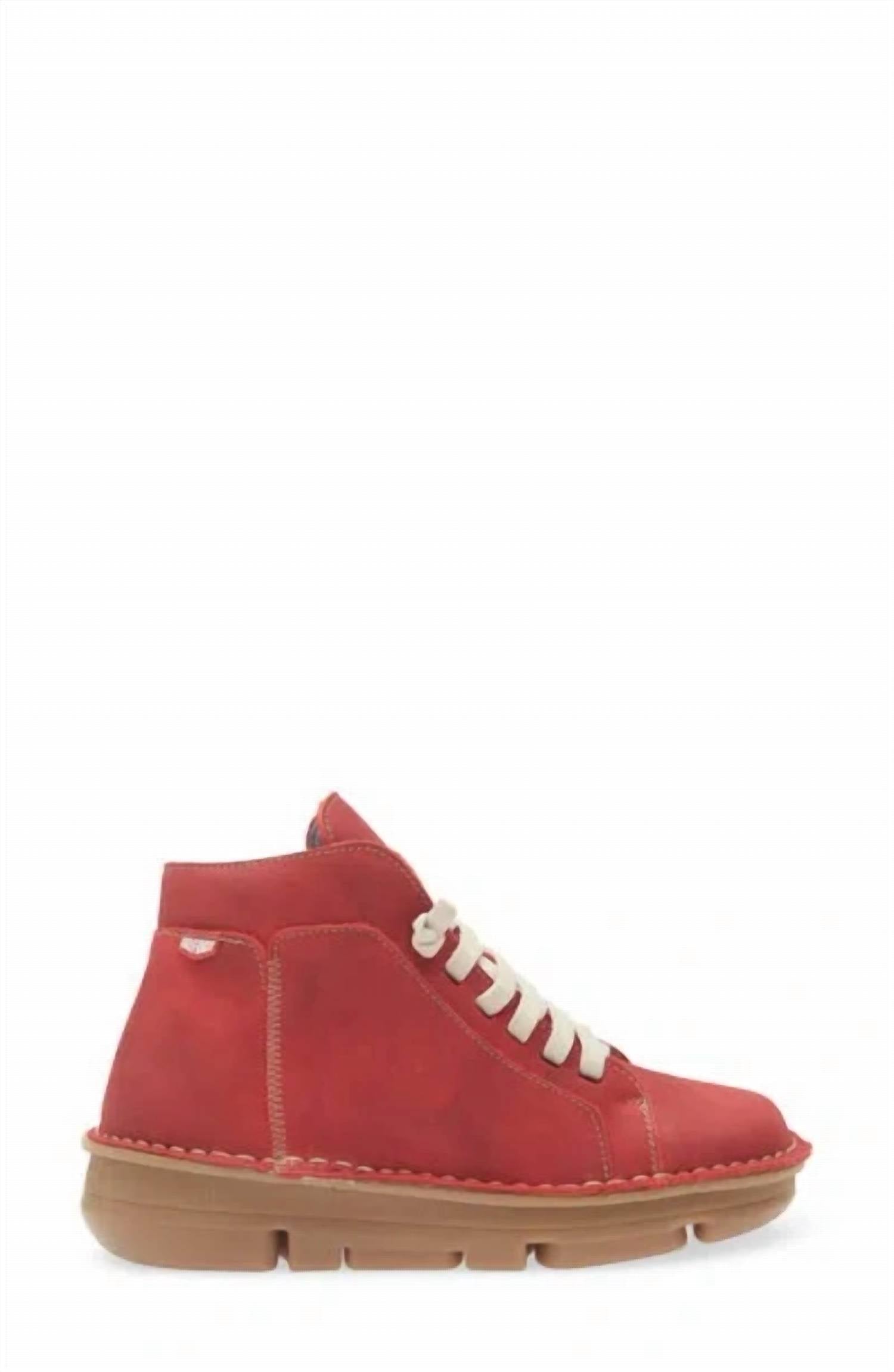 OnFoot Women's Touch Sneaker Boot in rojo - women's shoe - alternate view