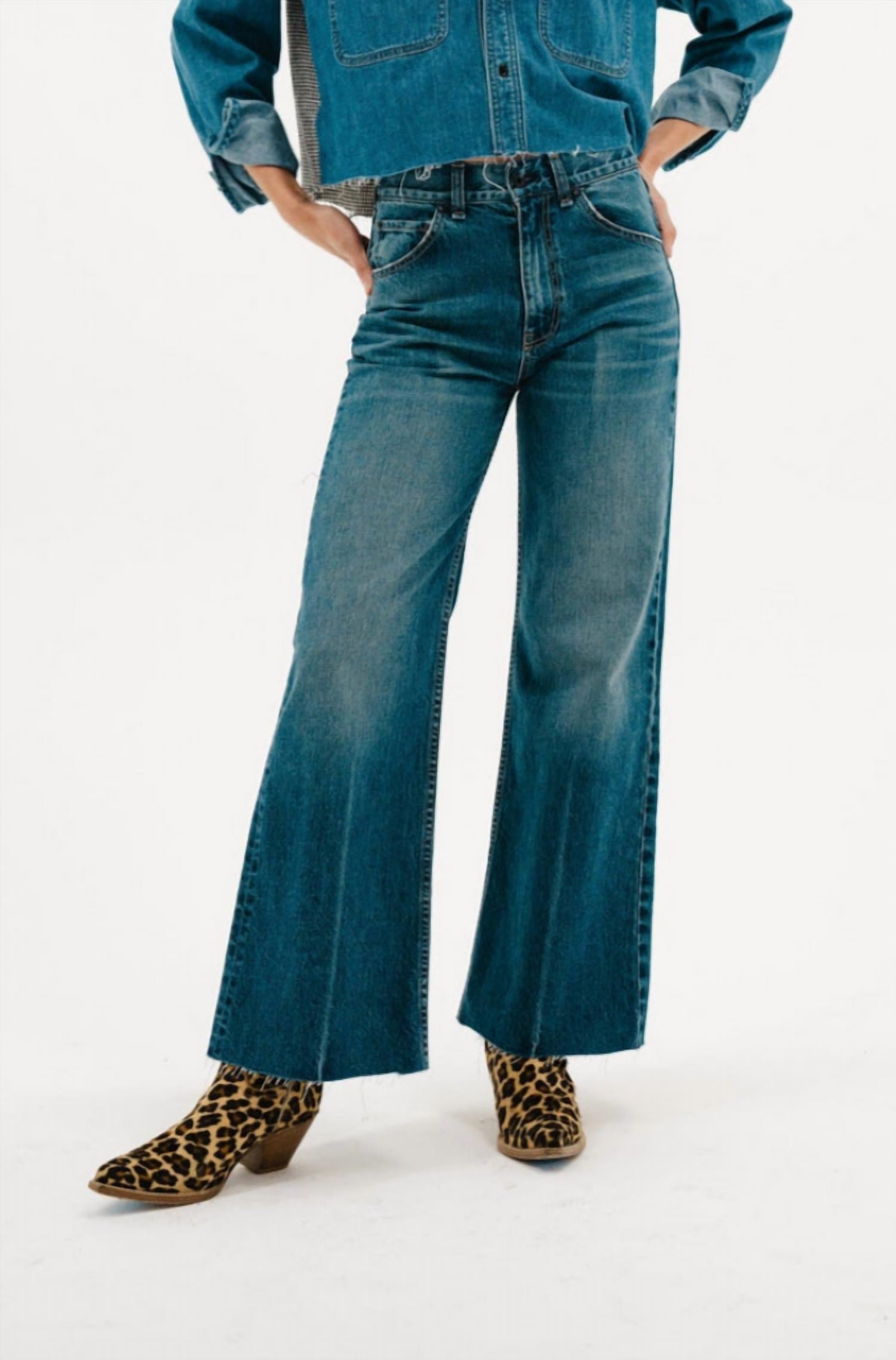 ASKK NY Mercer High Rise Wide Leg Jean in gunnison - women's jeans