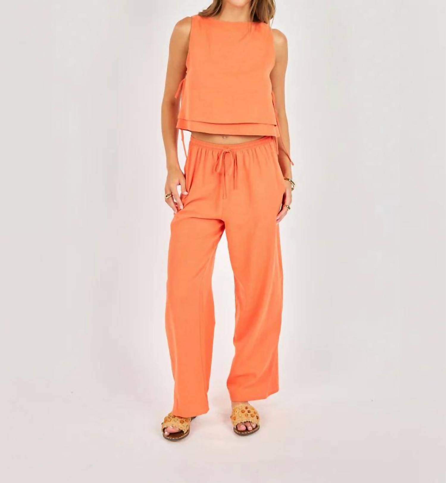 Sadie & Sage Good Days Pants in orange - women's pants