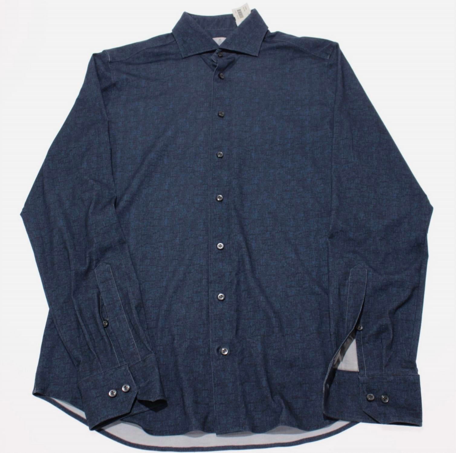 Emanuel Berg Men's Modern Fit Stretch Shirt in denim - men's shirt
