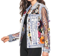 Adore - Embroidered Denim And Lace Bohemian Jacket