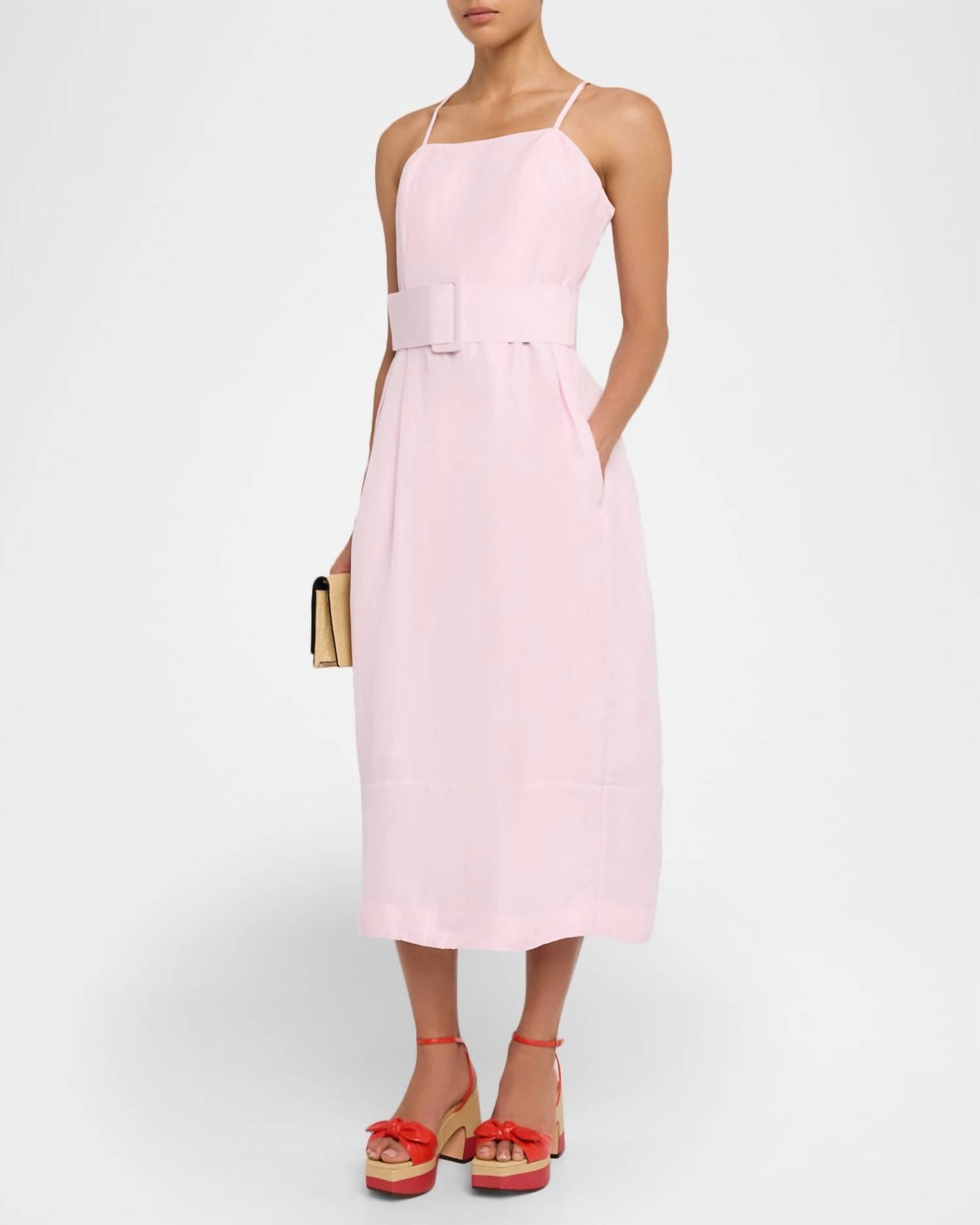 Rosie Assoulin - Artichoke Sleeveless Belted Midi Dress
